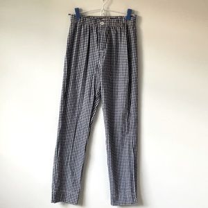 Woman’s straight leg blue gingham pants